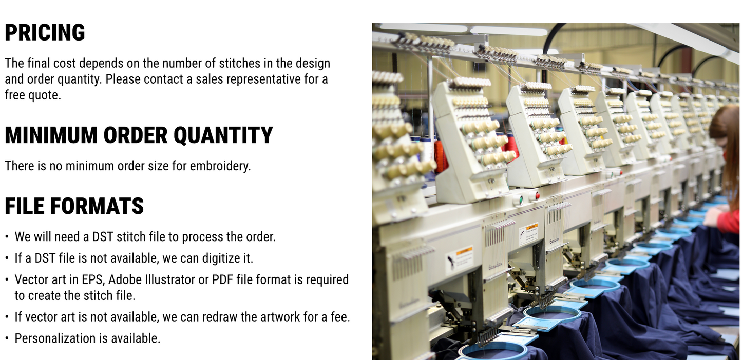 Embroidery Services